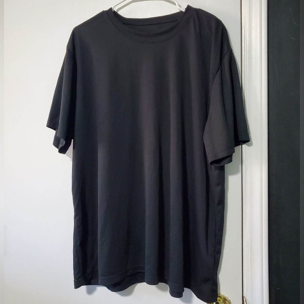 Classic Breathable Men's Black T-Shirt Size 3XL